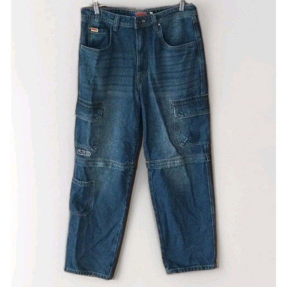 Empyre Jeans Mens 32 Denim Blue Baggy VTG Y2K Wide Leg 90s Skater Hip Hop